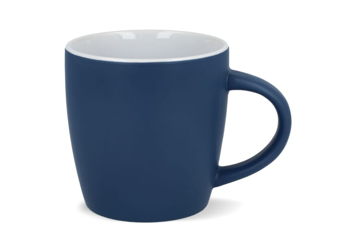 Mug en verre promotionnel 180 ml avec anse Vardez Bleu Foncé